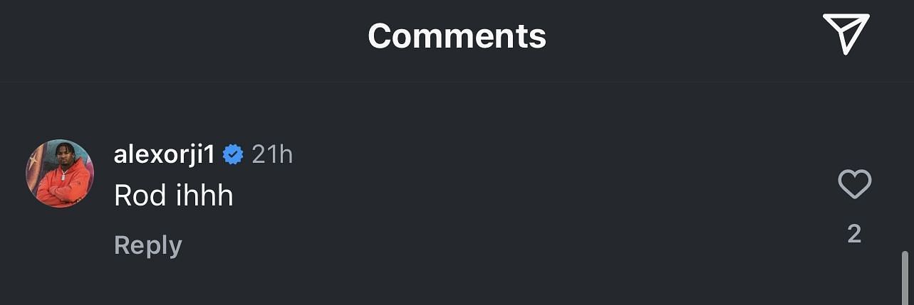 Instagram comment